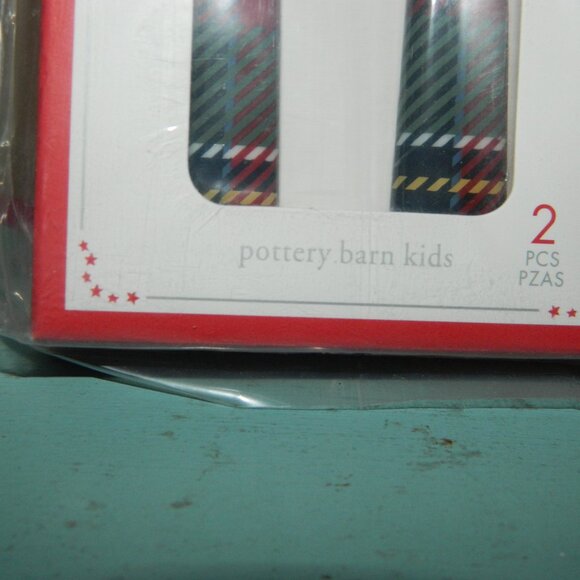 Pottery Barn KIds Holiday Collection Plaid Utensils Set - Picture 2 of 3